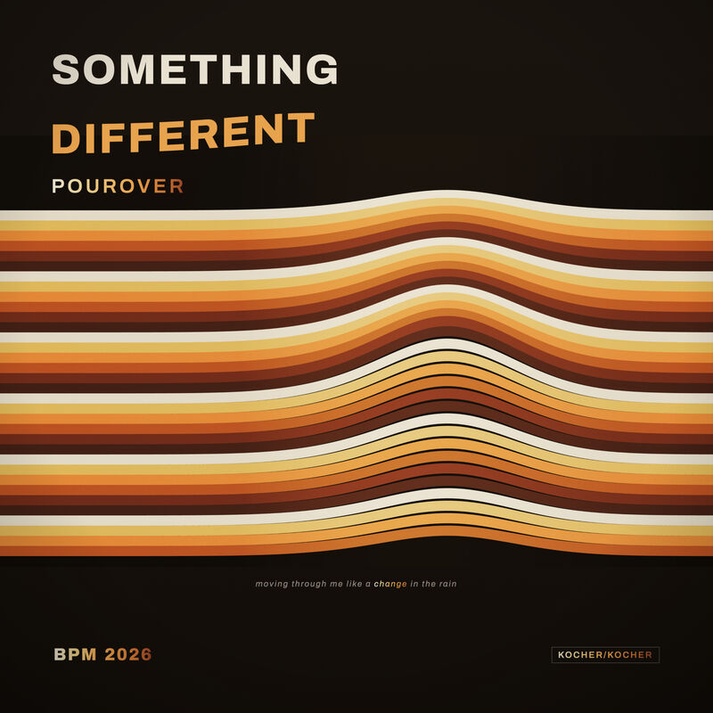 Something Different — cover art. Warm bands of amber and cream flow across a dark field, bending together around one rising point — a change moving through.